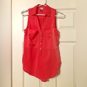 Flamingo hot pink hi lo Dynamite blouse